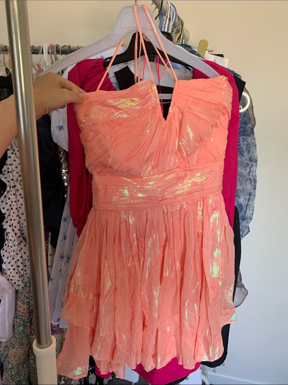 NWOT Ramy Brook Silk Blended Halter Susan Minidress